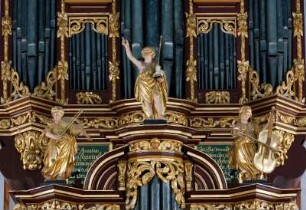 Deutschland. Niedersachsen. Cappel. Kirche sankt Peter und Paul. Barock Orgel von Arp Schnitger. 1680