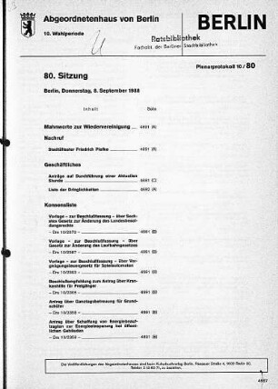 Nr. 80, 8. September 1988