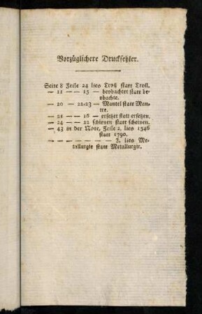 Vorzüglichere Druckfehler.
