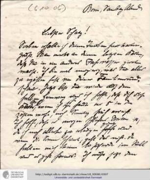 Brief vom 06.10.1906