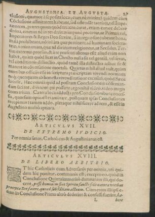 Articulus XVIII.