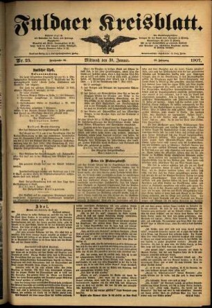Ausgabe vom Mittwoch, den 30. Januar 1907.