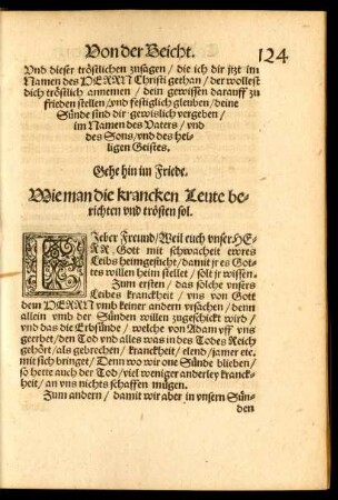 Wie man die krancken Leute berichten und trösten sol.