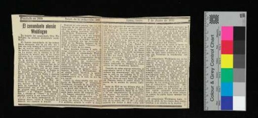 Zeitung unbekannt  vom 7.06.1915 / lima