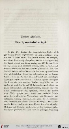 Zweiter Abschnitt : Der byzantinische Styl