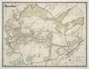 Plan von Limbach-Oberfrohna, 1:5 000, Mehrfarbendruck, 1926 : Plan von Limbach / Bearbeitet von Mitscherling u. Seifert. - 1:5 000. - Limbach Sa. : Ulbricht , 1926. - 1 Plan : Mehrfarbendr. ; 78 x 59 cm. Mit Suchnetz