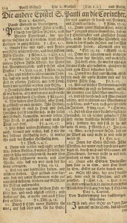 Die andere Epistel S. Pauli an die Corinther