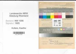 Entnazifizierung Kaethe Kollars , geb. 09.08.1894 ()