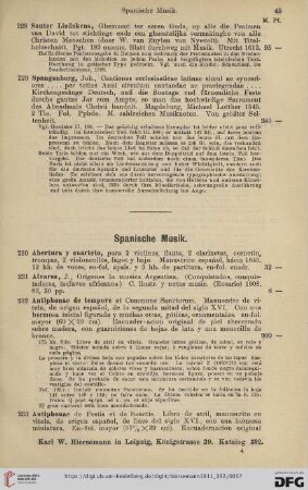 Spanische Musik (Nr. 230-310)