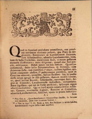 Animadversionum historicarum ad Platonis Menexenum specimen. 6. Ad orationes 6. ... audiendas. - 1778. - XII S.