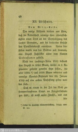 XII. Abschnitt. Vom Miliz-Gelde