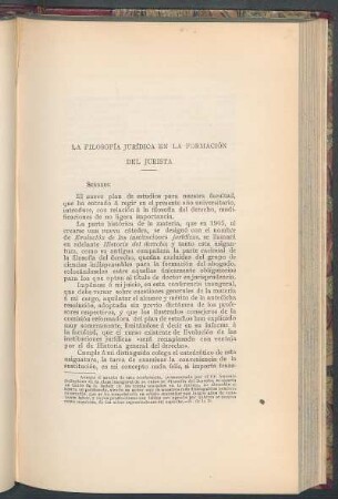 La filosofía jurídica en la formación del jurista