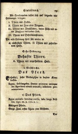 Erste Ordnung. Behufte Thiere.