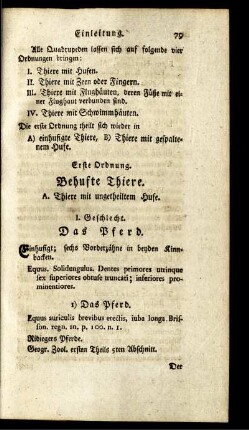 Erste Ordnung. Behufte Thiere.