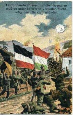 Kampfszene zwischen deutschen und russischen Soldaten