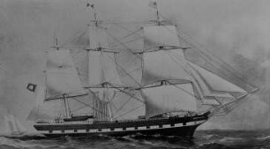 "Deutschland", erstes Schiff der Hamburg-Amerika-Linie, 1847