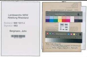 Entnazifizierung John Bergmann , geb. 15.09.1898 ()