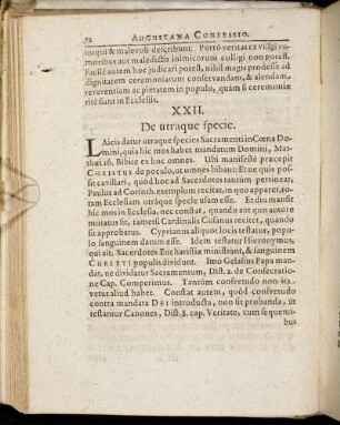 XXII. = Der XXII. Artickel.
