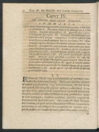 Caput IV. De Officio Hoc Laicis Communi
