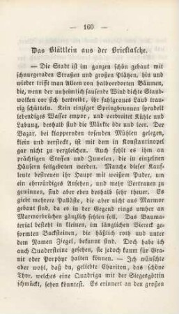 Das Blättlein aus der Brieftasche