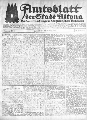 Nummer 18 : Sonnabend, den 2. Mai 1925