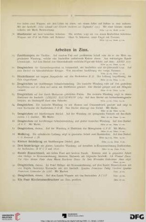 Arbeiten in Zinn (Nr. 79-94)