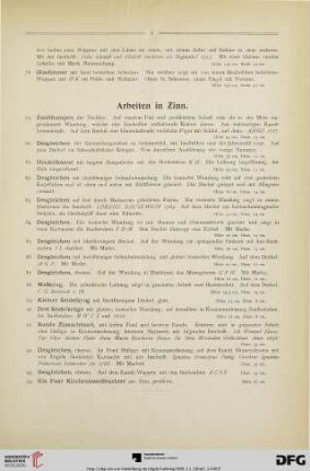 Arbeiten in Zinn (Nr. 79-94)