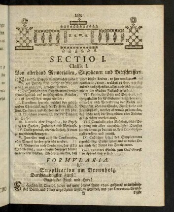 1-238, Sectio I.
