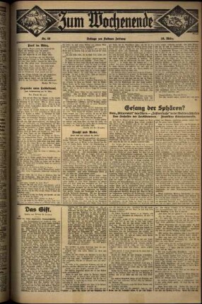 Zweite Ausgabe vom Sonntag, den 16. März 1930.