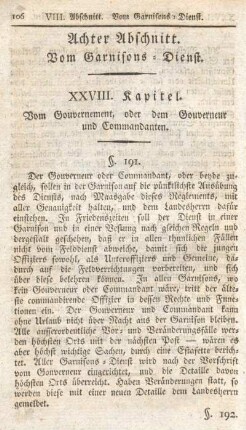 Achter Abschnitt. Vom Garnisons-Dienst.