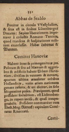 Comites Hanoviae