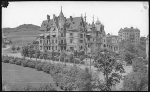 Karlsbad. Westend mit Villa Schäffler und Villa Rosenfeld