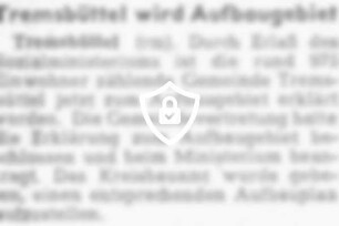 Tremsbüttel wird Aufbaugebiet