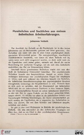 Persönliches und Sachliches aus meinen ästhetischen Arbeitserfahrungen