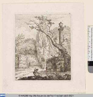 Italienische Landschaft mit Bildhauer