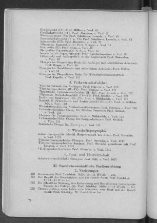 III. Sozialwissenschaftliche Studienrichtung