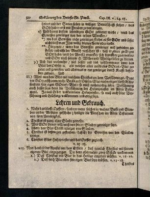 320-327, V. 15 - 22; Lehren und Gebrauch