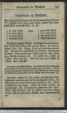 Numeratio in Brüchen