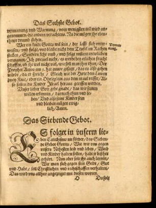 Das Siebende Gebot.