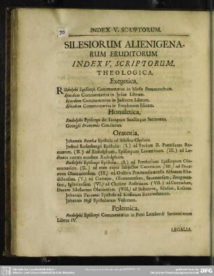 Index V. Scriptorum