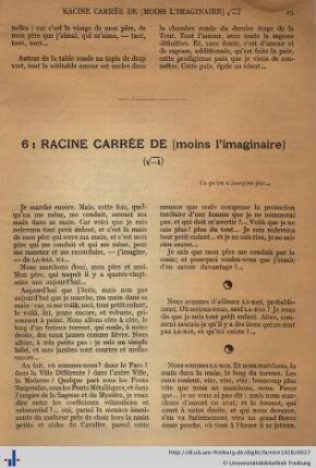 6: Racine carrée de [moins l’imaginaire].