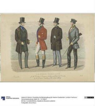 Europäische Modenzeitung für Herren-Garderobe: London Fashions: Herrenbekleidung