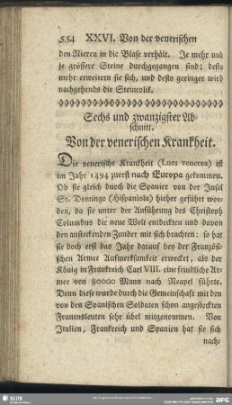 Sechs und zwanzigster Abschnitt. Von der venerischen Krankheit