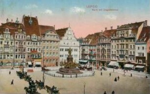 Leipzig: Markt mit Siegesdenkmal