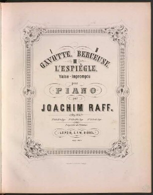 I. Gavotte. II. Berceuse. III. L'Espiègle : valse-Impromptu pour piano ; op. 125. 1, Gavotte