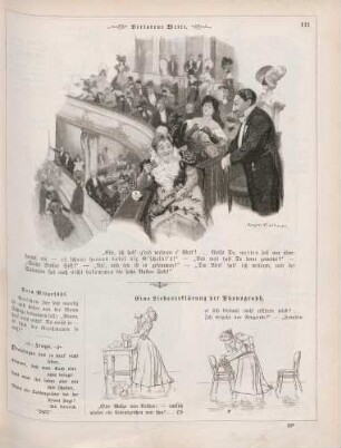 "Verlorene Wette" "Eine Liebeserklärung per Phonograph"