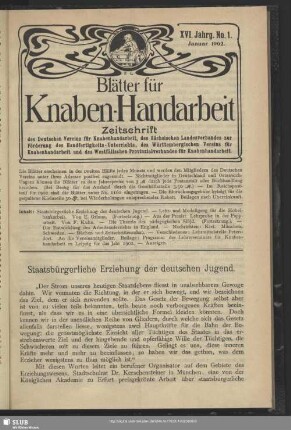 No. 1. Januar 1902