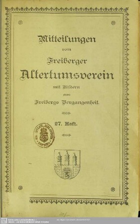 27/31.1890/94: Mitteilungen des Freiberger Altertumsvereins