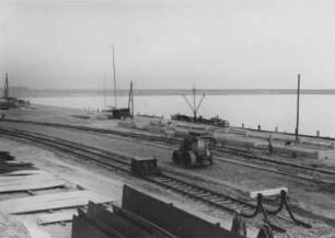 Bauarbeiten am Hafenbecken III, Hafen Büsum/Nordsee