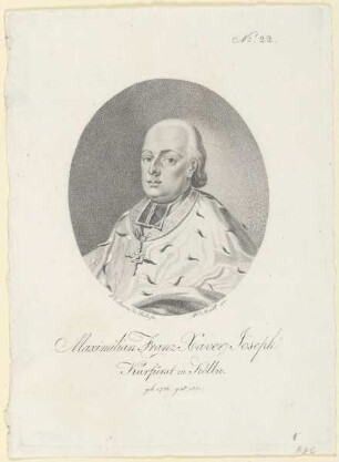 Bildnis des Maximilian Franz Xaver Joseph, Kurfürst von Köln